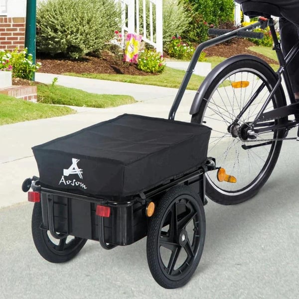 Rootz Cykeltrailer - Cargo Trailer - Cykel Trailer - Cargo Trailer - Havevogn - Sort - 144 x 59 x 80 cm