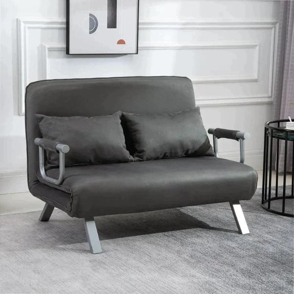 Rootz Sovesofa - Dobbeltsofa - Lænestolsseng - Gæsteseng - Sammenklappelig seng - Grå - 105 x 80 x 78 cm