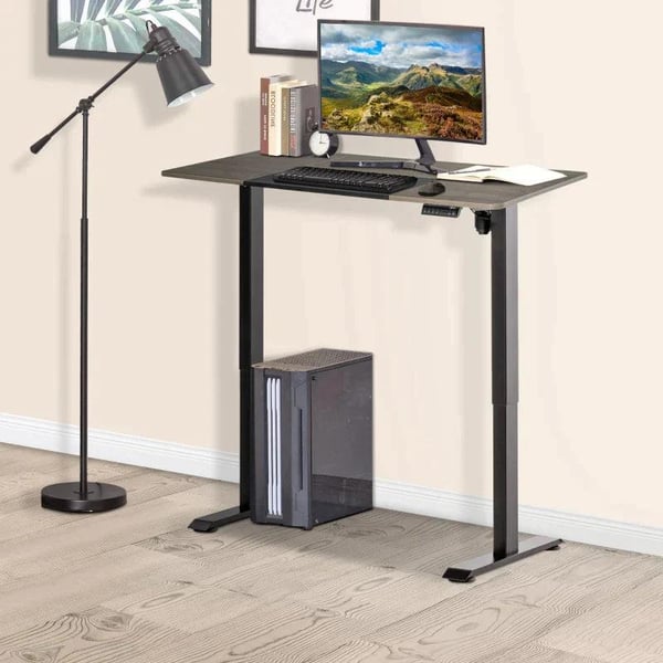 Rootz Electric Desk - Electric Gaming Bord - Computer Desk - Electric Gaming Desk - Natural/Sort - 140 x 70 x 72-116 cm