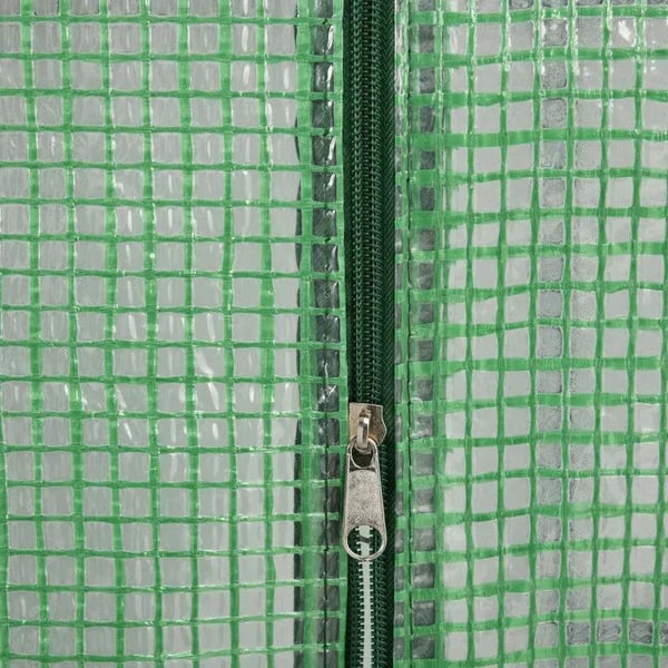 Rootz Folie Drivhus - Walk-in Drivhus Med 8 hylder - Tomat Drivhus - Kold Ramme Med Låge - Stål - PE Plast - Grøn - 143 x 138 x 195 cm
