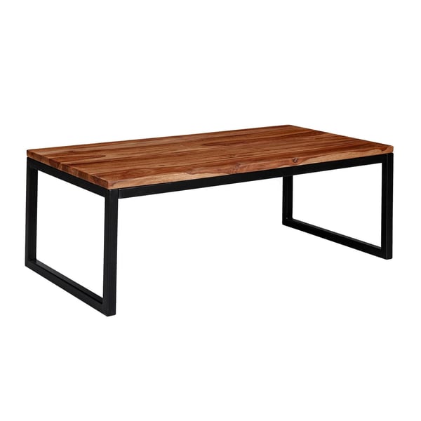 Rootz sofabord 110x40x60 cm Sheesham massivt træ - metal stuebord - Industriel stil designer sofabord - Bord stue - Solid lounge bord
