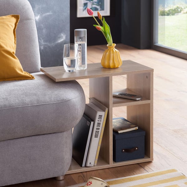 Rootz sidebord 50x50x30 cm træ Sonoma Design sidebordssofa - Sofabord lille moderne - Lille sofabord firkantet - Sofabord højt - Smalt bord stue