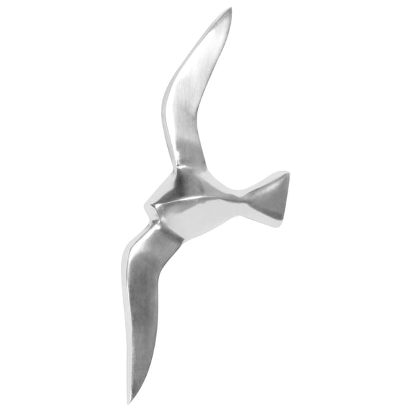 Rootz vægdekoration S måge poleret aluminium Dekofigur 30 cm statue skulptur lille aluminium individuelt moderne Maritime