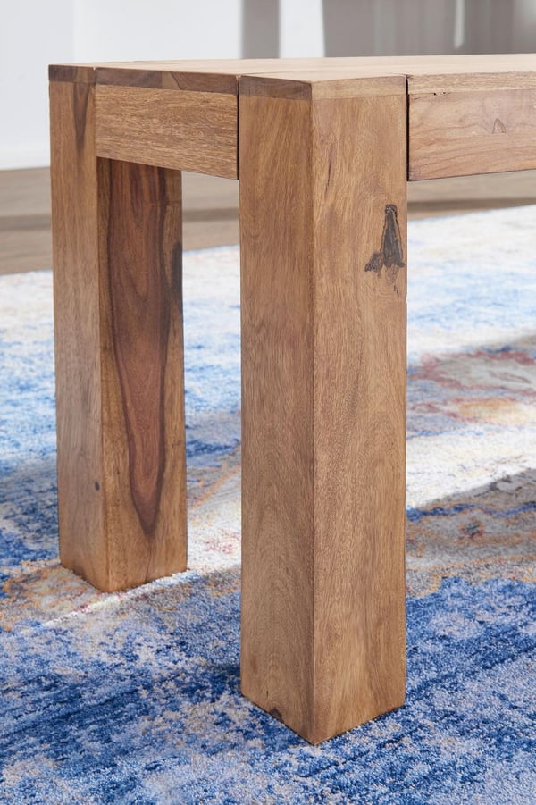 Rootz spisestuebænk massiv træ akacie 140 x 45 x 35 cm træbænk naturprodukt Køkkenbænk i landlig stil