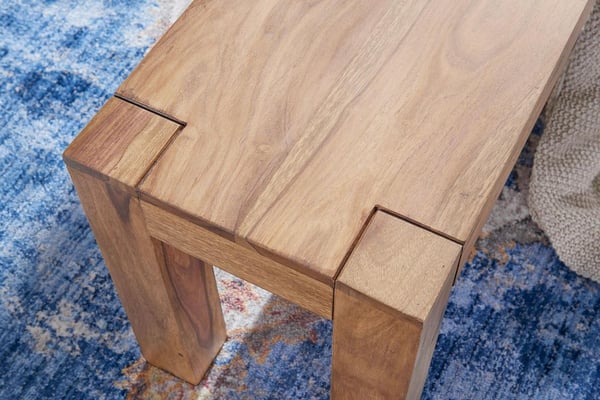 Rootz spisestuebænk massiv træ akacie 140 x 45 x 35 cm træbænk naturprodukt Køkkenbænk i landlig stil
