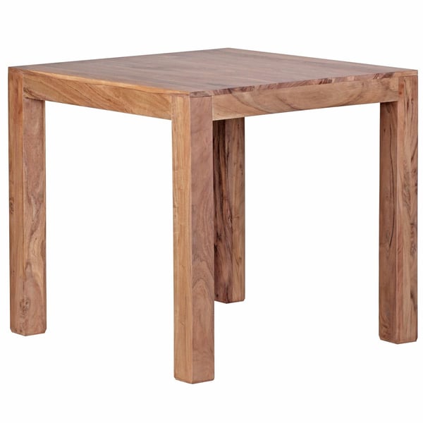 Rootz spisebord massivt træ akacie 80 cm spisebord træbord design køkkenbord landlig mørk brun