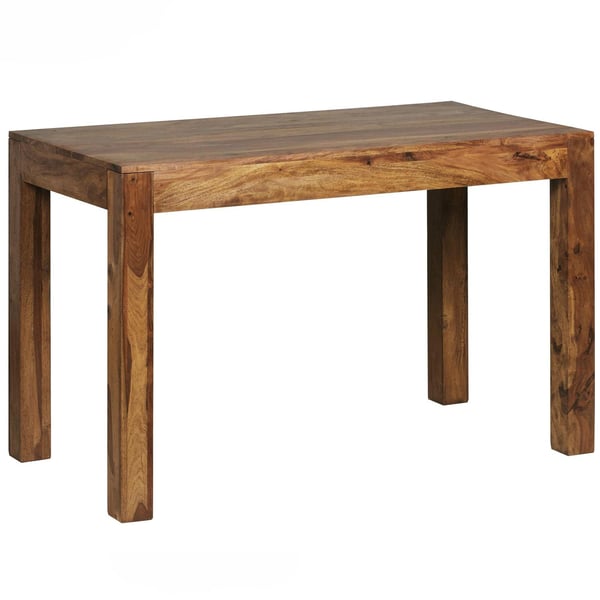 Rootz spisebord massivt træ sheesham 120 cm spisebord træbord design køkkenbord i landlig stil mørkebrun