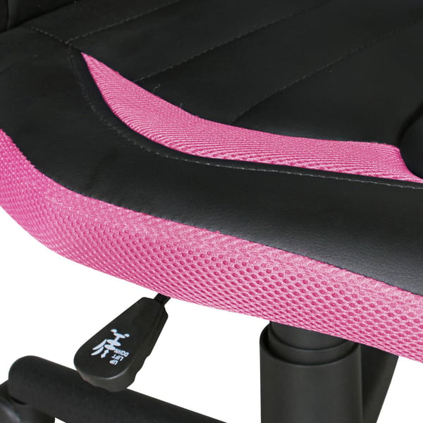 Rootz lasten kääntyvä tuoli musta - pinkki lapsille yli 6 v. selkänojalla - Lasten kääntötuoli ergonominen lasten työtuoli - Nuorten tuolin korkeussää