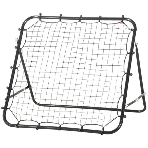 Rootz Rebounder - Football Rebounder - Kickback Goal Rebound Wall Net - Metalrør + PE stof - Sort - 96 x 80 x 96 cm