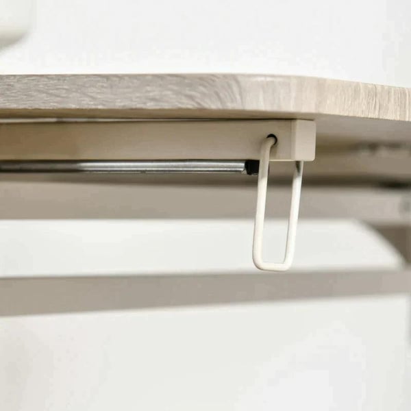 Rootz 2-delt siddegruppe - Sammenklappeligt spisebord med 2 stole - Foldebord - Hvid + Natur - 110 cm x 70 cm x 75 cm
