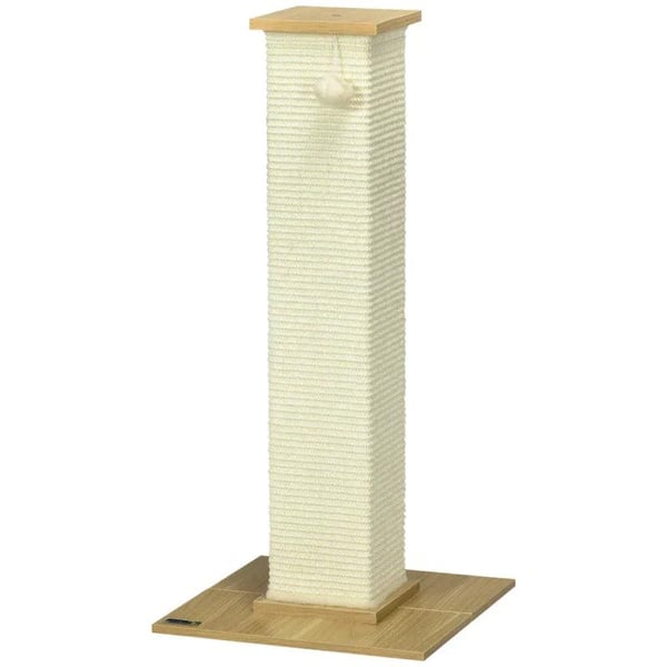 Rootz-raapimistolppa - Lelulla - Beige + Natural - 38 cm x 38 cm x 80 cm
