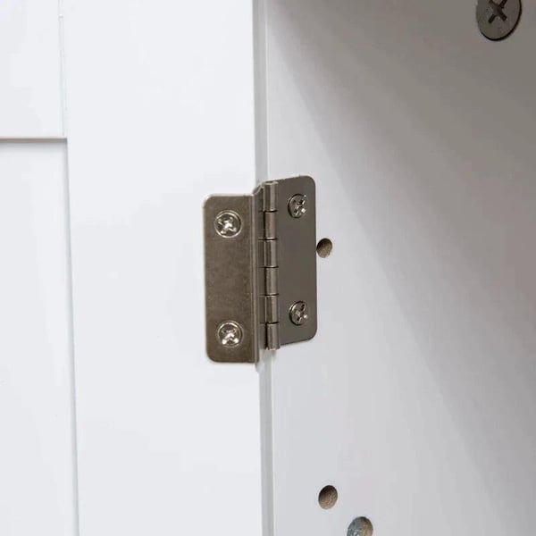 Rootz kattebakke - Kattehus - med magnetisk skilledør - Sidehylde - MDF - Hvid - 86 x 48 x 52 cm