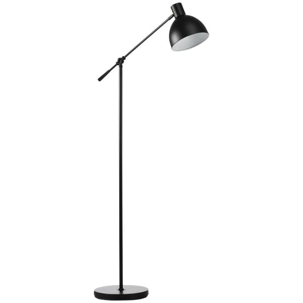 Rootz Gulvlampe - Sengelampe - Industrielt design - Højdejusterbar - Gulvkontakt - Sort - 30m x 30cm x 131cm