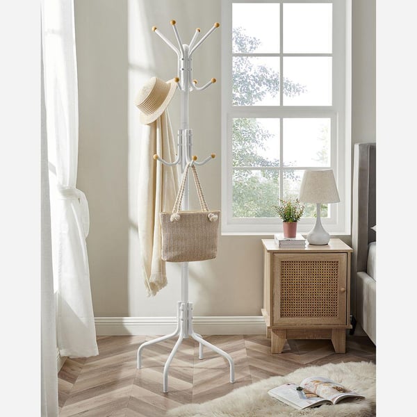 Rootz knagerække - metal knagerække - metal knagerække - knagerække med kroge - moderne hat og knagerække - Minimalistisk knagerække - Hvid - 55 x 55