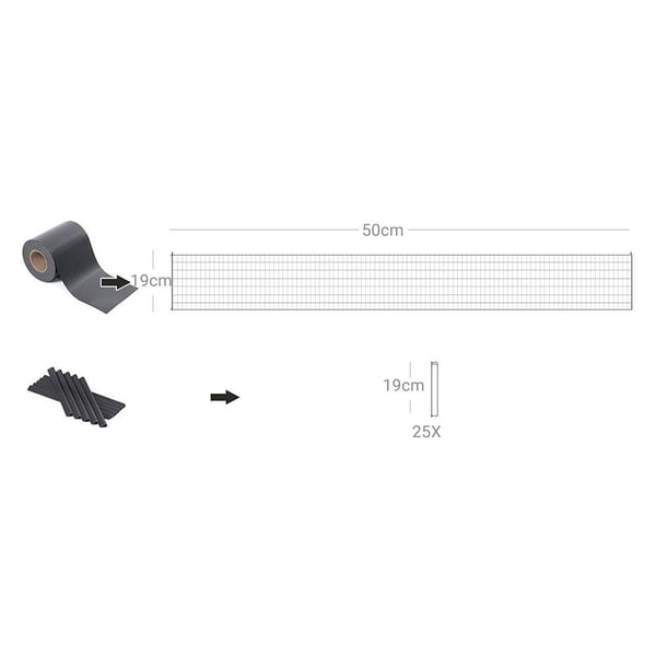 Rootz Gabions - Gabion-kurve - Gabioner af trådnet - Støttemure - Gabion-vægge - Gabion-konstruktion - Gabion-klippevægge - Grå/sølv - 100 x 50 x 50 c