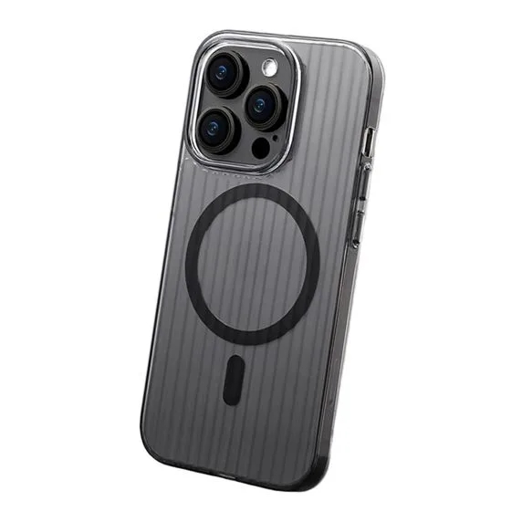 iPhone 15 Pro Max Mobilskal Korrugerad - Svart