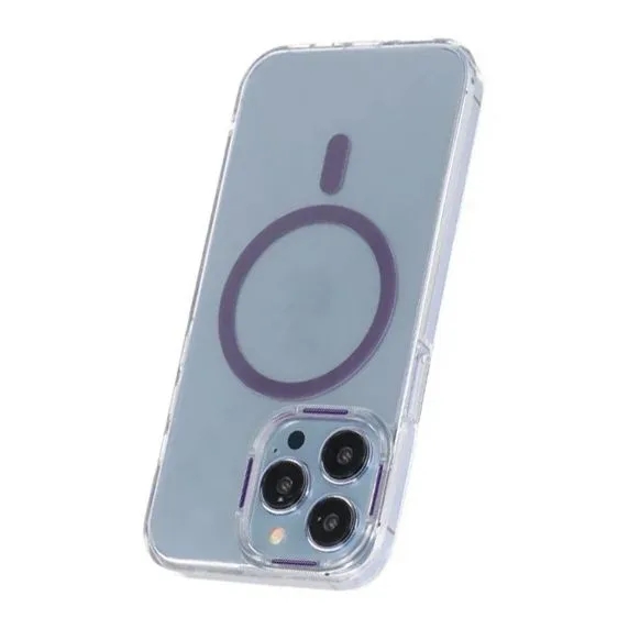 iPhone 15 Pro Max Stöttålig Mobilskal med Magsafe - Lila
