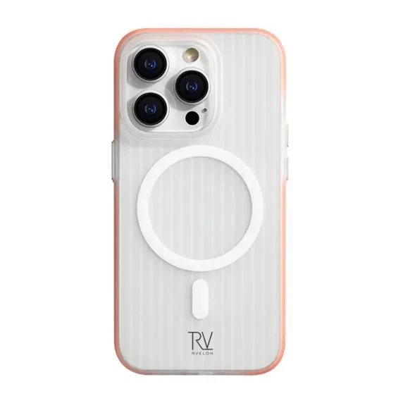 iPhone 12 Pro Max Mobilskal Korrugerad med Magsafe Rvelon - Orange