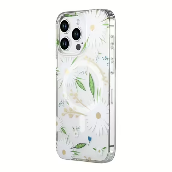 iPhone 13 Pro Max Mobilskal MagSafe - Blommor Vit