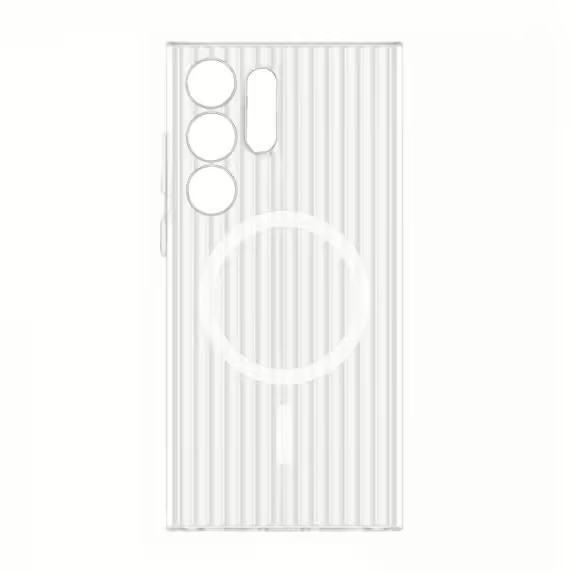 Samsung S24 Ultra Mobilskal Korrugerad Anti-Halk - Transparent