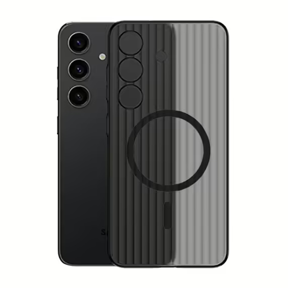 Samsung S24 Plus Mobilskal Korrugerad Anti-Halk - Svart