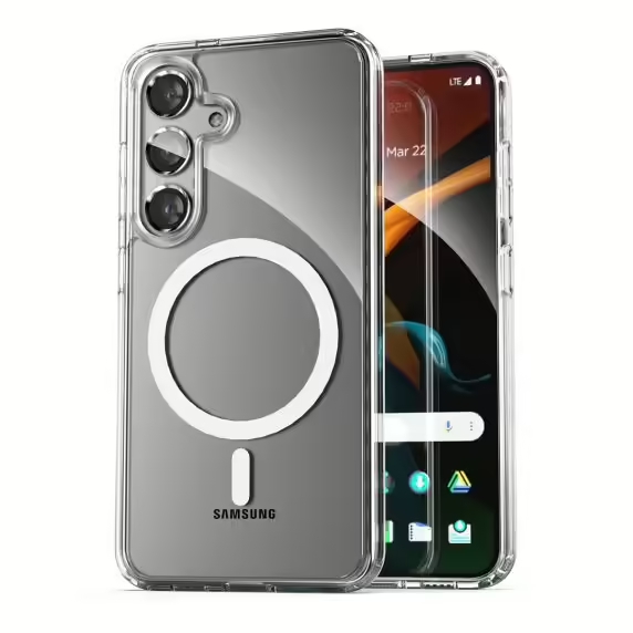 Samsung Galaxy S24 Plus Mobilskal Hybrid med Magsafe - Transparent