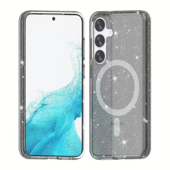 Samsung Galaxy S24 Mobilskal Glitter Magsafe - Svart