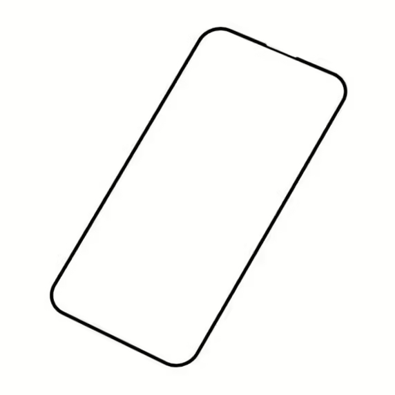 Skärmskydd iPhone 15/16 - 3D Härdat Glas Svart