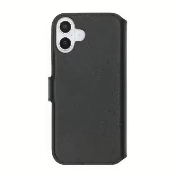 iPhone 16 Plus Plånboksfodral Äkta Läder Rvelon - Svart