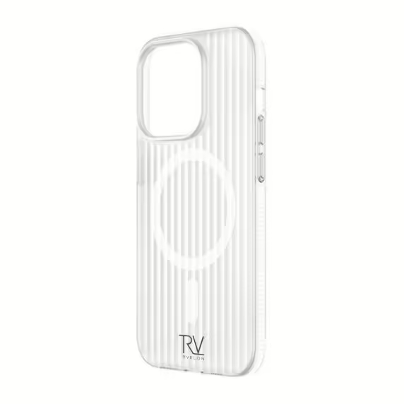 iPhone 15 Pro Max Mobilskal Korrugerad med Magsafe Rvelon - Vit