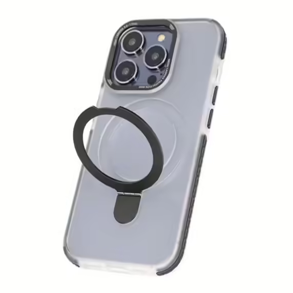 iPhone 15 Pro Max Mobilskal med Magsafe och Stativ - Svart