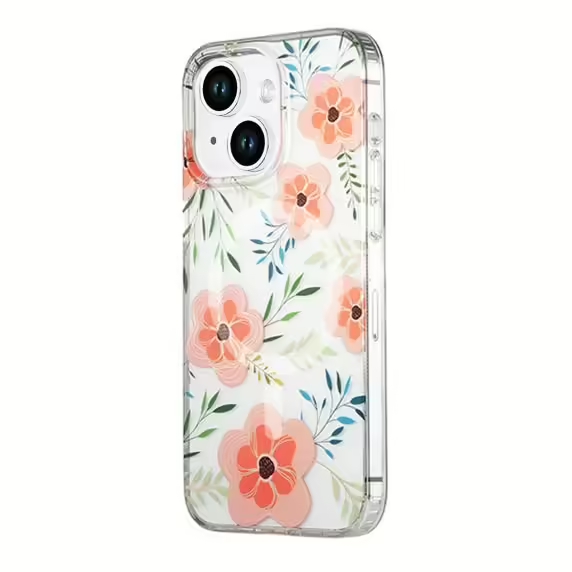 iPhone 14/15 Plus Mobilskal MagSafe - Blommor Rosa