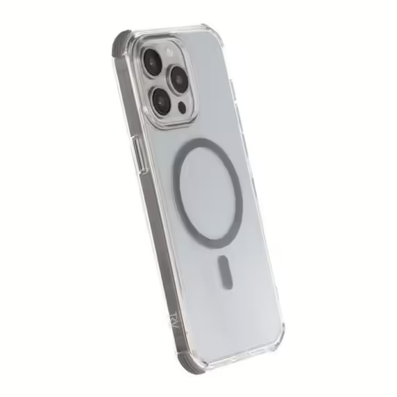 Rvelon Four-corner anti-falling magnetic suction Case For iPhone 15 Pro Gray