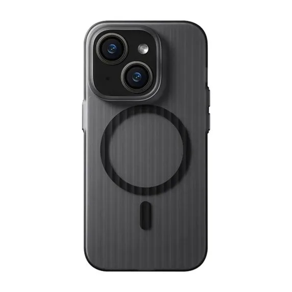 iPhone 15 Mobilskal Korrugerad Anti-Halk - Svart
