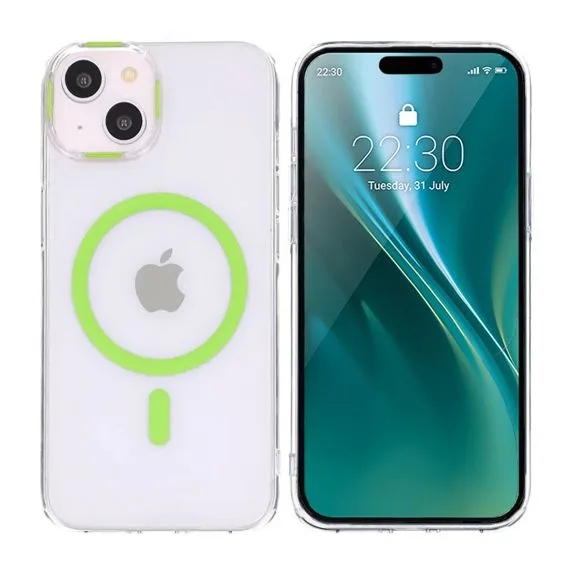 iPhone 15 Stöttålig Mobilskal med Magsafe - Grön