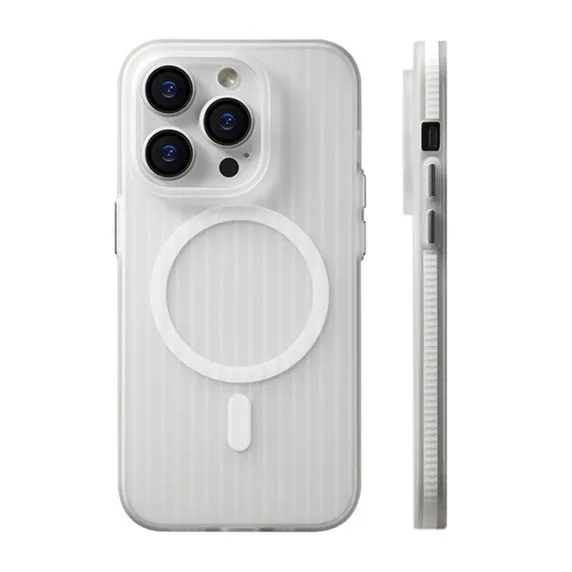 iPhone 14 Pro Max Mobilskal Korrugerad Anti-Halk - Transparent