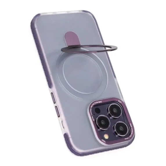 iPhone 14 Pro Max Mobilskal med Magsafe och Stativ - Lila