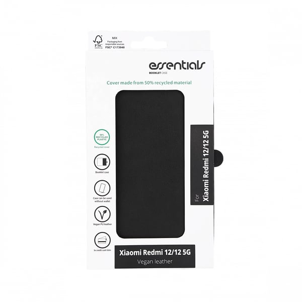 Xiaomi Redmi 12/12 5G PU wallet, 3 cards, black
