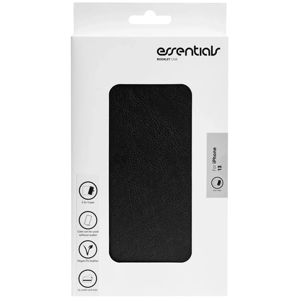 iPhone 13 PU wallet, detachable, 3 cards, Black