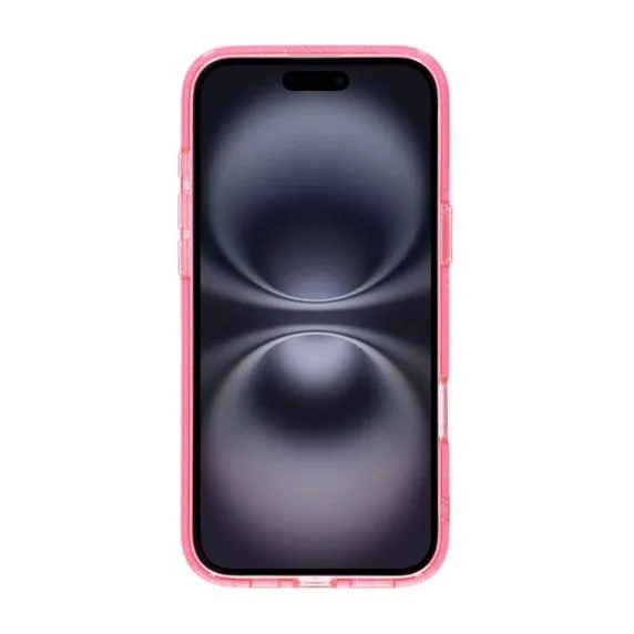 iPhone 16 Plus Rvelon Mobilskal TPU med MagSafe - Glitter Rosa