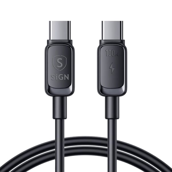 SiGN USB-C till USB-C Kabel 100W, 3m - Svart