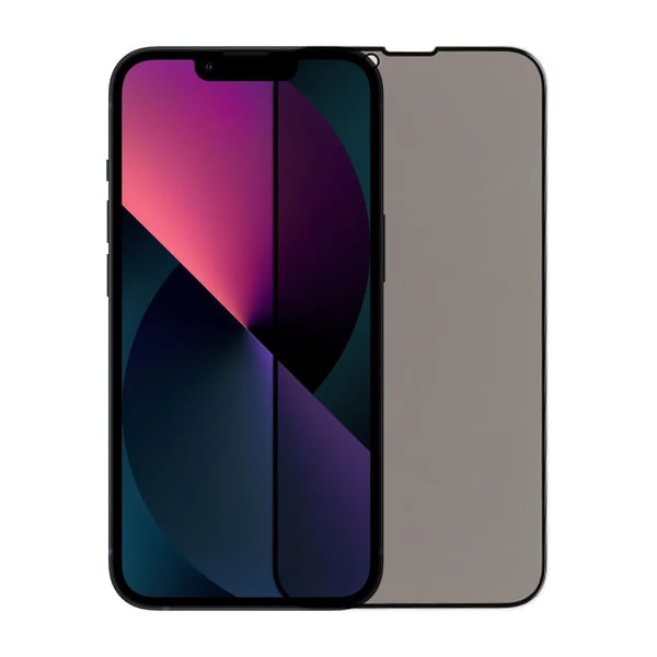 Skärmskydd Privacy iPhone 13/13 Pro/14/16e - 3D Härdat Glas