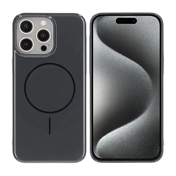 iPhone 15 Pro Max Skal MagSafe, Blankt Enfärgat - Svart iPhone 15 Pro Max Skal MagSafe, Blankt Enfärgat - Svart