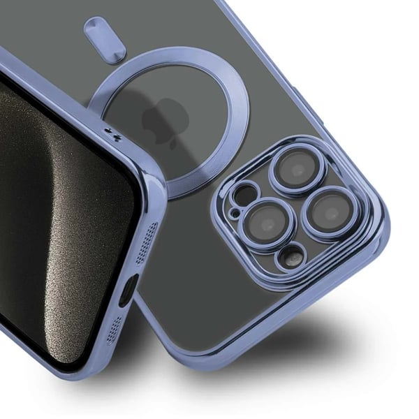 Luxury Mobilskal med Magsafe iPhone 15 Pro - Blå