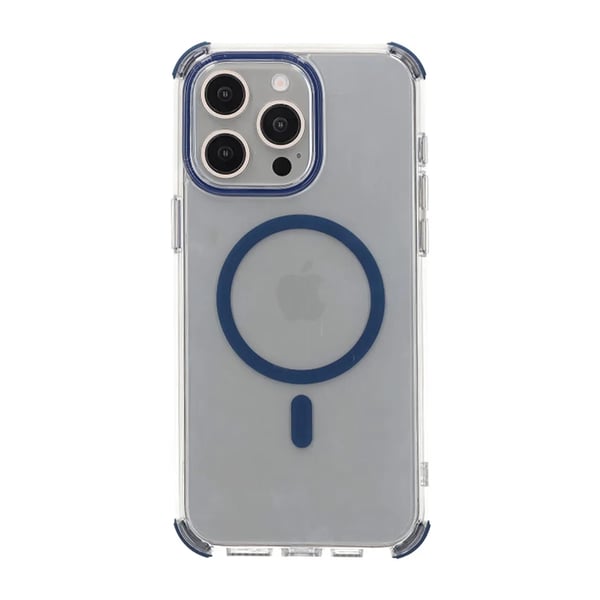iPhone 15 Pro Max Rvelon Mobilskal Magnet med Kantskydd - Blå