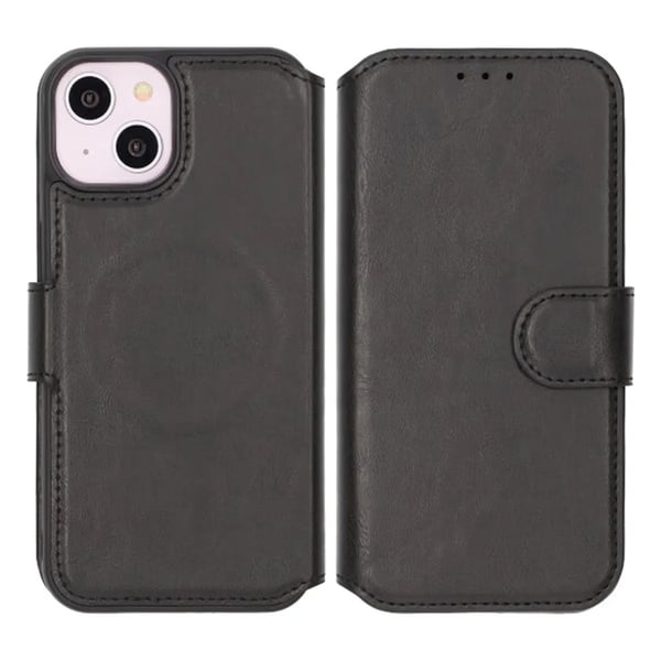iPhone 13/14 Plånboksfodral Magnet Rvelon - Svart
