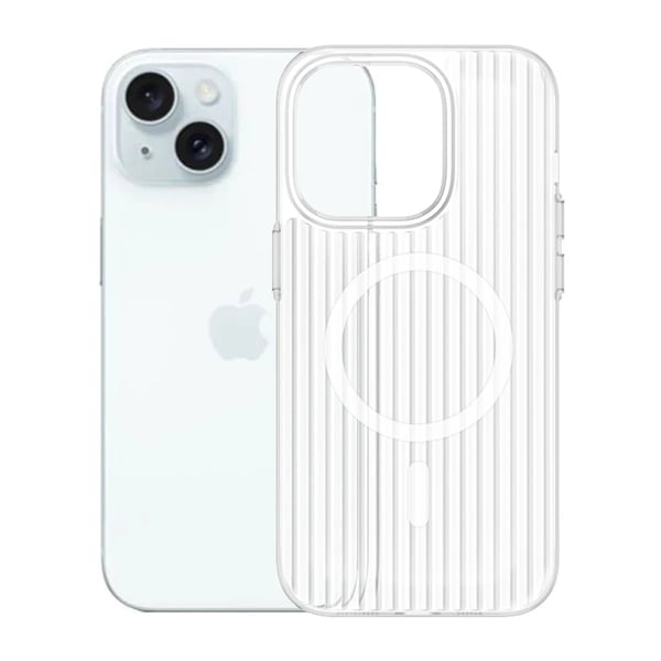 iPhone 15 Mobilskal Korrugerad - Transparent