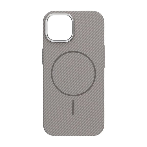 iPhone 15 Mobilskal Carbonmönstrad - Grå