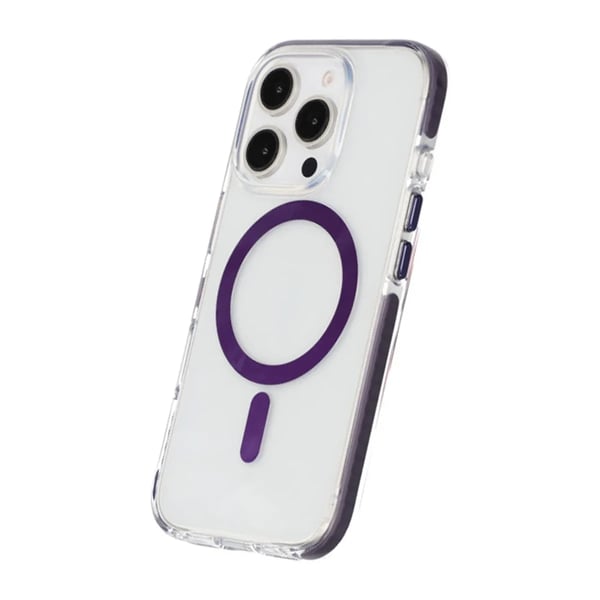 Phone 16 Pro Mobilskal Magnet Dubbelskydd - Lila