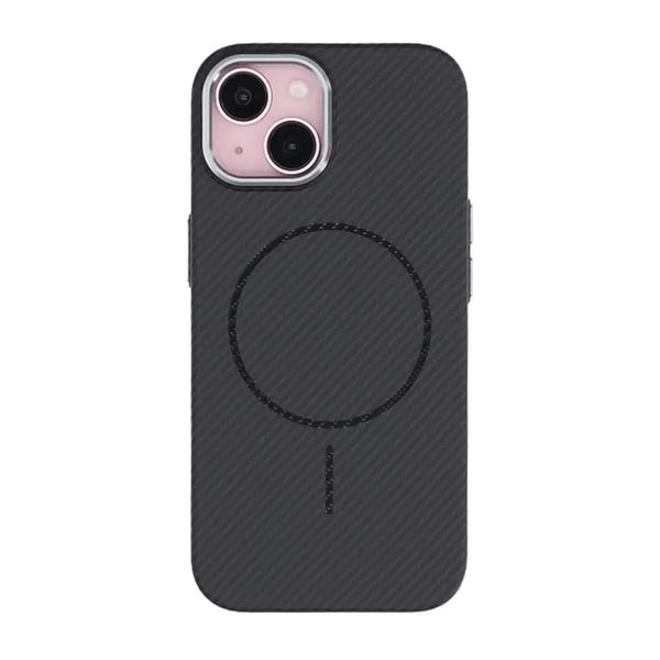 iPhone 13/14 Mobilskal Carbonmönstrad - Svart